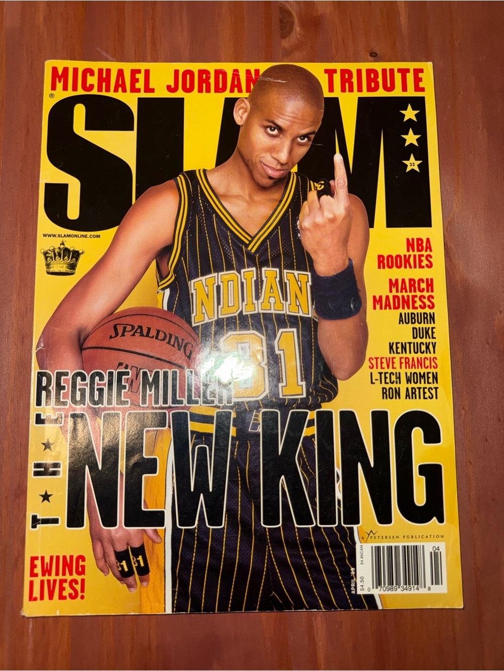 SLAM Magazine Cover Featuring Reggie Miller - Yellow & Black 116pages